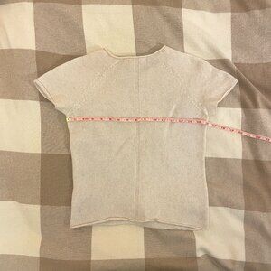 The Row cashmere tee t-shirt sweater crew neck short sleeve scoop